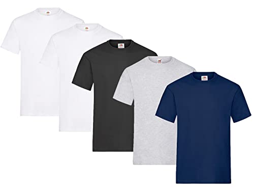 T-shirt classique Fruit of the Loom col rond pour look décontracté