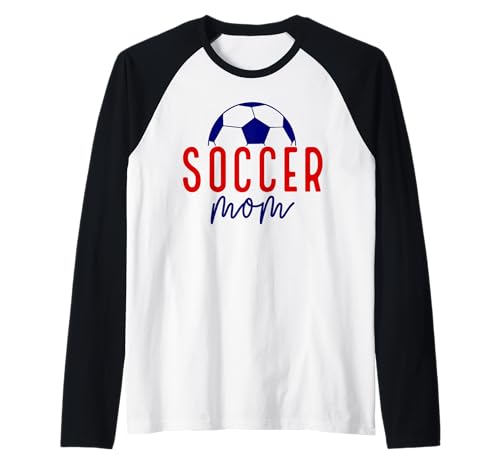Fútbol Mamá Mamá Vintage Fútbol Madre Mamá Fútbol Camiseta Manga Raglan