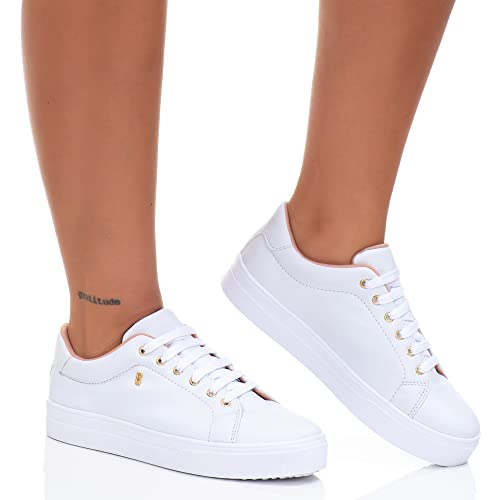 Tênis Feminino Casual Estilo Shoes (38, Branco)