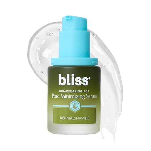 Bliss Disappearing Act Pore-Minimizing Serum – Niacinamide + Pore Vanish Complex with Green Tea – Refines Pores, Controls Oil & Targets Dark Spots for Smooth Glass Skin – 1 Fl Oz