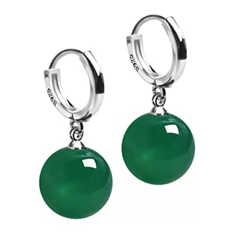 Potara Earrings for Women - Japanese Jewelry for Men - Agate Unisex Potara (Forest - Pair) Cover