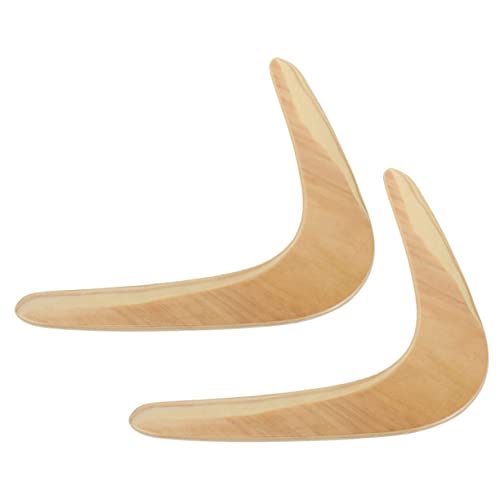 GALPADA 2pcs Wooden Flying Discs Outdoor Toys for Boys and Girls Fun Easy to Throw for Physical Coordination