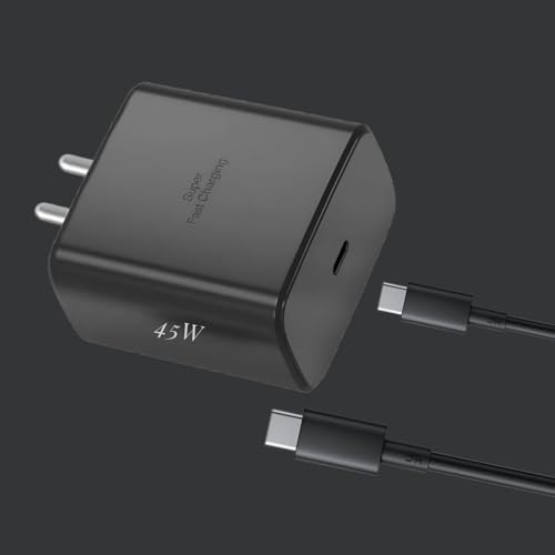 Image of Samsung Super Fast Charging 45W USB C Wall Charger with Type C Charger Cable for Samsung Galaxy S25 /S24 /S24+ /S23 /S22 /S21 /S20 /Ultra /Plus /FE,Note 20 /10,Z Fold 7 /6 Z Flip 7 /6,Galaxy Tab,A54,A14, Black
