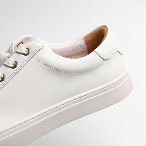 Sneakers for Men - Clean Design Full-Grain Leather Shoes Athletic Sneakers4