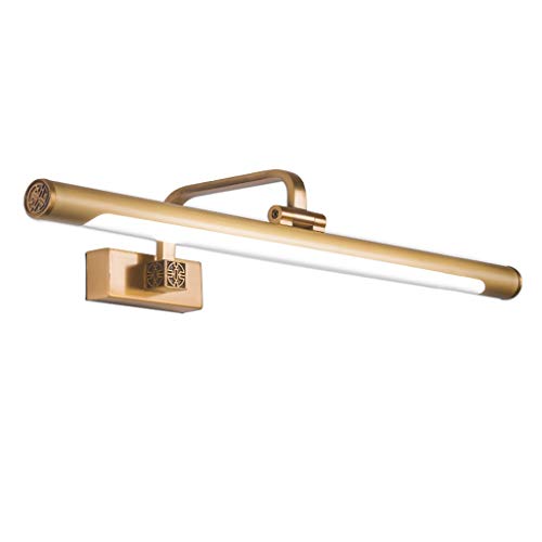 Armoire de miroir de salle de bain lumineuse avec applique LED en cuivre