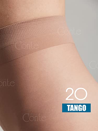 Image of Conte Tights Sheer to Waist Pantyhose with Satin Silky Touch Effect, Tango 20 Den