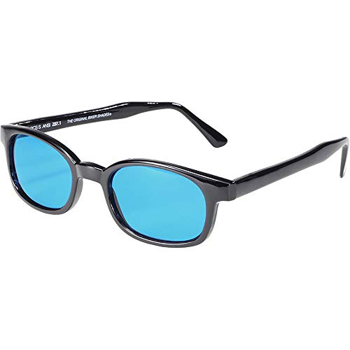 Pacific Coast Sunglasses X-KD's Black Frame/Turquoise Lens (1129) Rectangular Sunglasses, Adult3