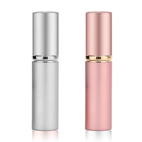Biglumin 2pcs atomizador perfumir, Refillable Perfume Spray, 5 ml Botella pulverizadora, Portable Adecuado para viajes y oficina