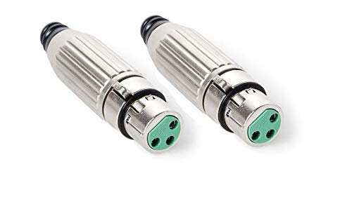 2 Pack Genuine Switchcraft AAA3FZ 3 Pin XLR Mic Female Connector, Cable Mount
