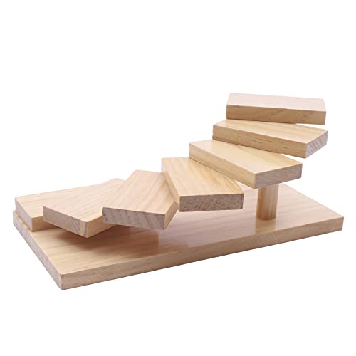 Bandeja rectangular de madera para sushi miniatura 3