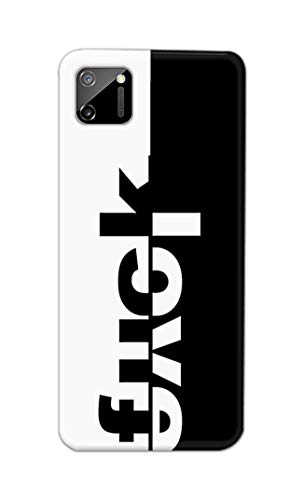 Image of PRINTFIDAA One Words Fukc Love Creative Art Innovative Wonderfull Printed Designer Hard Case for Realme C11 (2020) (6.5 inch) Back Cover -(e) RPM1003
