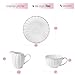 BTaT- Classic tea set, 13 pcs, Tea Cups (7oz), Tea Pot with Stainless Steel Infuser (32oz), Creamer and Sugar Set, Porcelain Tea Set, White Tea Set, Tea Pot Sets with Cups