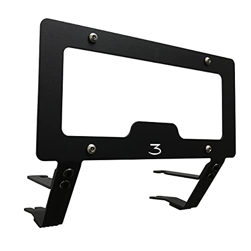 ThatGrin® LLC Genuine Slipstream Bracket® for 2023 and Earlier Tesla Model 3 - Patented USA-Made Version - (NOT Plastic) - NO Adhesives, NO Holes Front License Plate Mounting Holder - NOT 2024