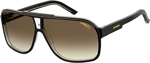 Carrera Grand Prix 2/S 0807/HA 64MM Black/Brown Gradient Rectangular Sunglasses For Men For Women + BUNDLE with Designer iWear Eyewear Kit