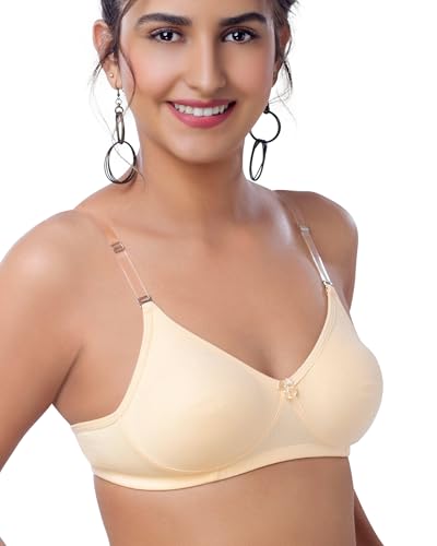 Image of Brida Breathable Cotton Non-Padded Transparent Bra - Comfortable, Stylish, and Lightweight Lingerie for Women - Monica