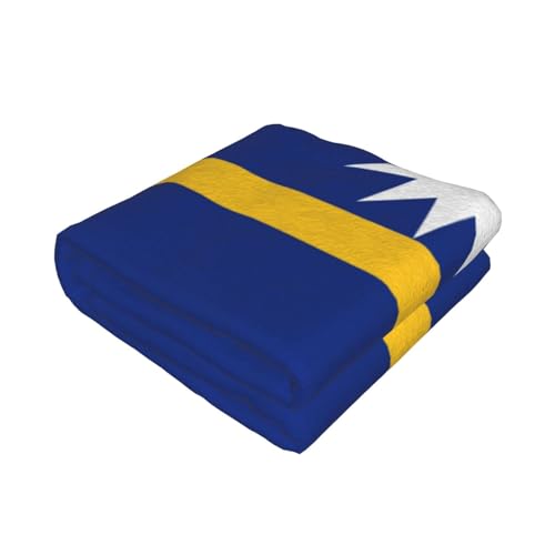 Couverture de lit microfibre avec drapeau de Nauru légère et douce - 3