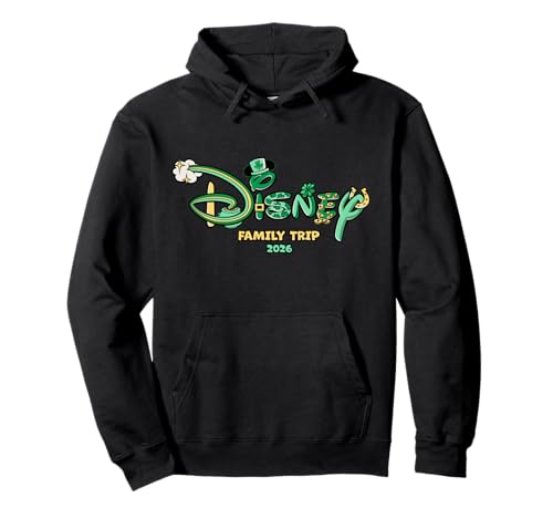 Disney St. Patrick's Day Family Trip 2026 Matching Vacation Felpa con Cappuccio