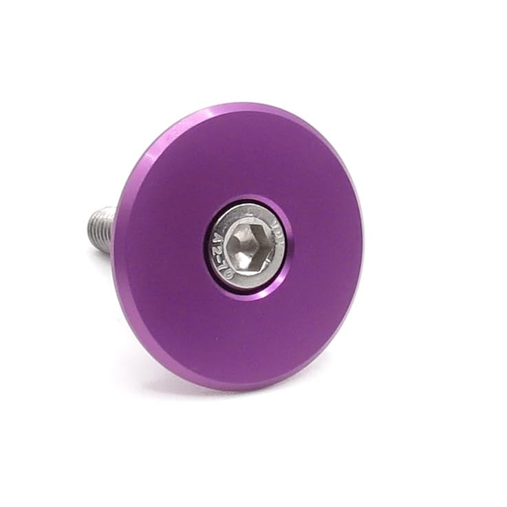 Easybikeparts 1-1/8" Bike Headset Top Cap & Bolt โ CNC Machined, Lightweight & Durable โ MTB, Road, BMX, Enduro, Downhill (Purple)