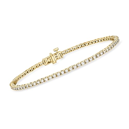 Ross-Simons 1.00 ct. t.w. Lab-Grown Diamond Tennis Bracelet in 18kt Gold Over Sterling