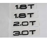 Gloss Black Letters 1.8T 2.0T 3.0T 3.2T 3.6T Trunk Badges Emblems Emblem Badge for Audi A4 A4 A6 A7 A8 S3 S4 R8 RSQ5 Q5 Q5L A6L (3.0 T)