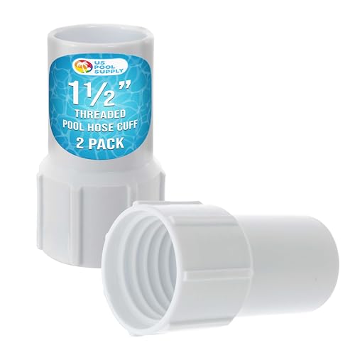 U.S. Pool Supply 1-1/2' Pool Hose Cuff, 2 Pack - Swimming Pool Replacement Cuff for Spiral-Wound...