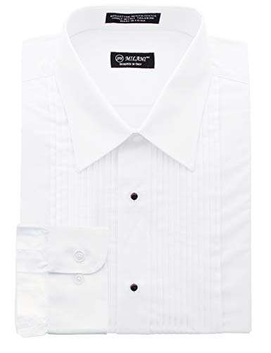 Milani Men's Tuxedo Shirt with Convertible Cuff 14.5