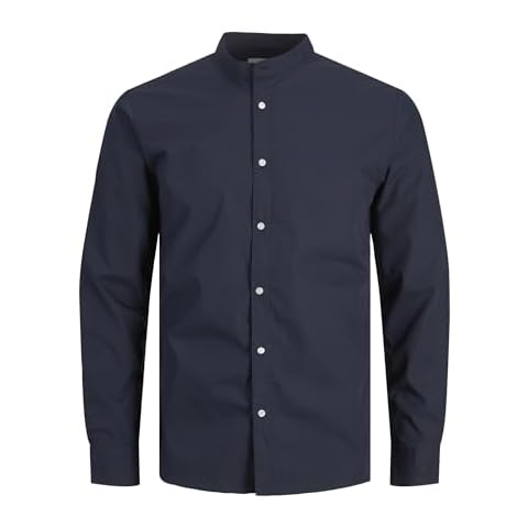 JACK & JONES Chemise Mao Bleu Marine Cover
