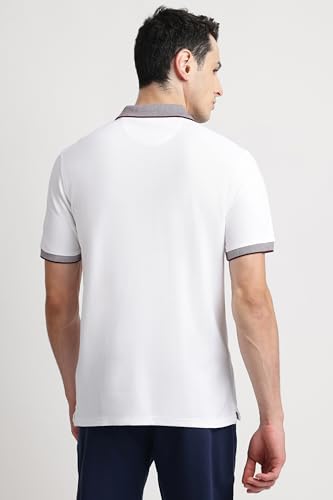 Image of Reebok Men's Jacquard Collar Polo T-Shirt, Smart Casual Regular Fit Polo Tee with Premium Detailing for Work and Weekend Wear