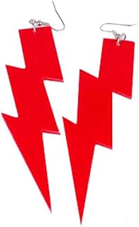 80s Retro Neon Earrings Exaggerated Party Women Lightning Bolt Drop Dangle Earrings for Women Halloween Jewelry