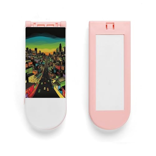Support de téléphone portable avec lumière à selfie rechargeable motif ville dessin animé