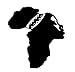 MDGCYDR Automóviles Pegatinas 12,4 Cm * 13,5 Cm Mapa Creativo De África Hermosa Mujer Vinilo Negro/Plateado Pegatina para Coche