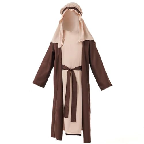 Zghhc Disfraz De Pastor para Niños, 1 Juego De Disfraz De José para Navidad, Halloween, Cosplay, Disfraz De Jesús, Disfraces Bíblicos para Niños, Disfraz