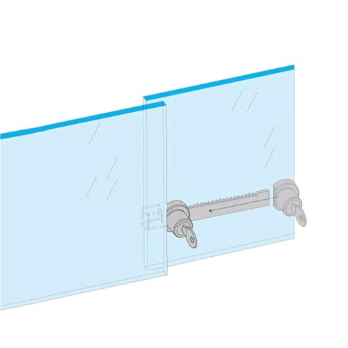 Serrure de porte de vitrine perforée haute sécurité pour verre - 8