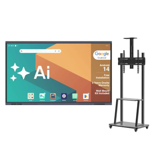 Image of BIG VUE Pluss 55 inch Android 14 Smart Interactive Television - All-in-1 Digital Panel Board with Stand, 8 GB RAM 128 GB ROM, Ai, Multitouch Screen Display for Teaching, Classroom & Office Use