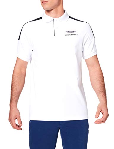 Hackett London AMR Tech Tape Shldr Polo, Blanc 802, S Homme