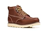 Golden Fox OG621M_610M3-060 6" Moc Toe Lightweight Work Boots For Men, Full Grain Unlined Leather Boots, ASTM Rated, 9 D