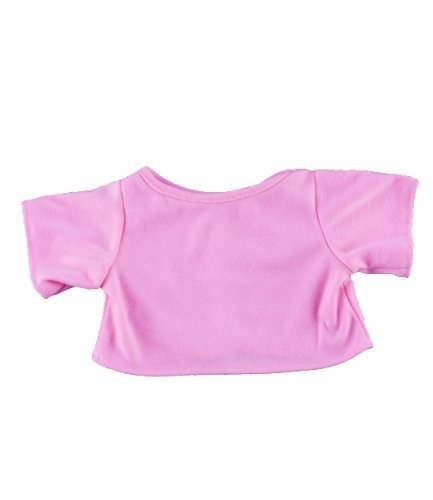 Pink T-Shirt Outfit Teddy Bear Clothes Fits Most 14" - 18" Build-a-bear, Vermont Teddy Bears, and Make Your Own Stuffed Animals by Teddy Mountain