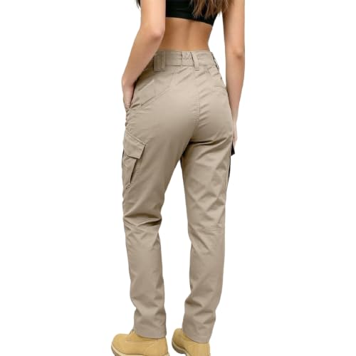 Womens Camo Cargo Pants Chinos Lightwieght Stretchy Construction Pants - image 7