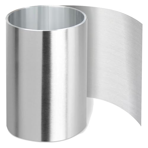 Vigorous 10in x 10ft Aluminum Flashing 0.2mm Waterproof Metal Roofing Panels 1060 Aluminum Flashing Roll for Roof Flashing Stains Moss and Mildew Prevention Sealing Windows Doors DIY Craft