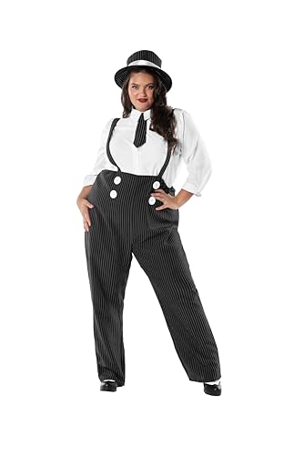 Fun Shack Disfraz Gangster Mujer, Disfraz Mafiosa Años 20, Disfraces Carnaval y Halloween para Mujer, M
