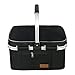 ABIUBIU 35L Kühltasche Einkaufskorb Picknickkorb Große isolierte Kühlkorb Lunchtasche Thermo Tasche für Büro Camping Picknick Reisen Seitlich mit Stützstange (Patentschutz)… (Schwarz)