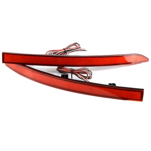 MMLLAOSW Compatible With VW Tiguan 2009 2010 2011 2012 2013 2014 2015 2016 LED Rear Bumper Reflector Light Car Tail Stop Brake Fog Lamp 2Pcs(2pcs RED LENS)