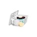 HOMZ 10-Pack Snaplock, Small Clear Plastic Storage Bins with Lids, 6 Quart, White