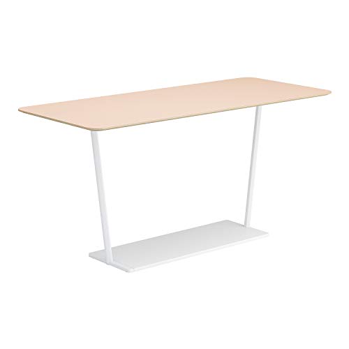 【メーカー配送・設置・組立】コクヨ ミーティングテーブル リージョン LT-RG219HSAAF85 角形 T字脚 ハイテーブル 幅210×奥行90×高さ100.4cm リノリウム天板 パウダー/脚ホワイト