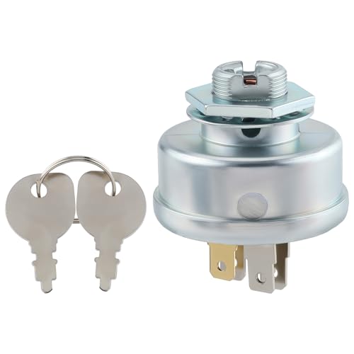 AUTOKAY - AUTOKAY Ignition Starter Key Switch with 2 Keys Fits for Cub Cadet MTD Toro Dixon Lawn Mowers, Replace 725-0267 725-0267A 925-0267 925-0267B