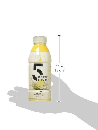Coco5 Clean Sports Hydration Pineapple Flavor | 100% Natural | 50% Less Sugar | Nothing Artificial | Non-Gmo | Gluten Free | Developed By Pro Trainers For Pro Athletes | 16.9 Oz (Pack - 12) #TOP7