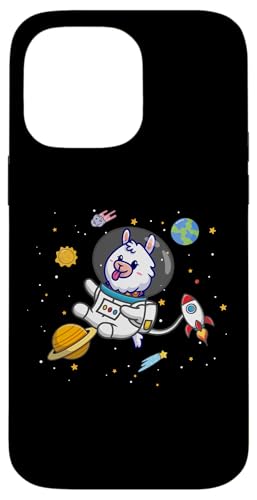 Funny Kawaii Kids Boys Girls Astronaut Space Llama Lover �X�}�z�P�[�X iPhone 14 Pro Max �p
