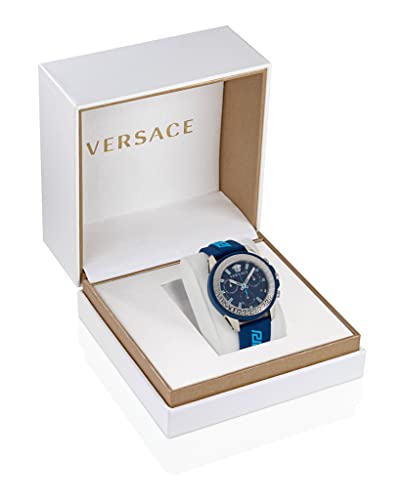 Versace Greca Action Chrono Collection Luxury Mens Watch Timepieces with a Blue Strap and Dial Featuring a Stainless Steel Case4