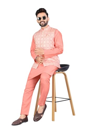 Image of Trustous Traditional Men's Kurta Koti Set (3 PCS SET)