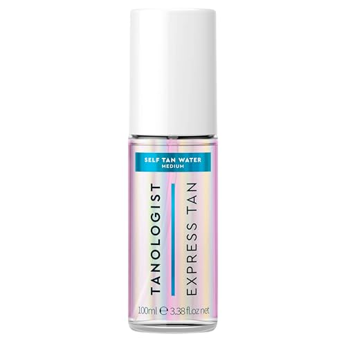 Tanologist Medium Mini Self Tan Water, Clear Self Tanning Water, Travel Size, Streak-Free Tanning Mist, Natural Bronze, No Fake Tan Smell, Clean Ingredients, 3.38 fl. oz/100 ml Bottle